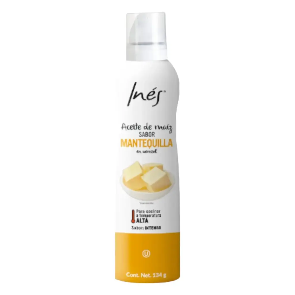 ACEITE DE MAIZ SABOR MANTEQUILLA EN AEROSOL INES 134 G
