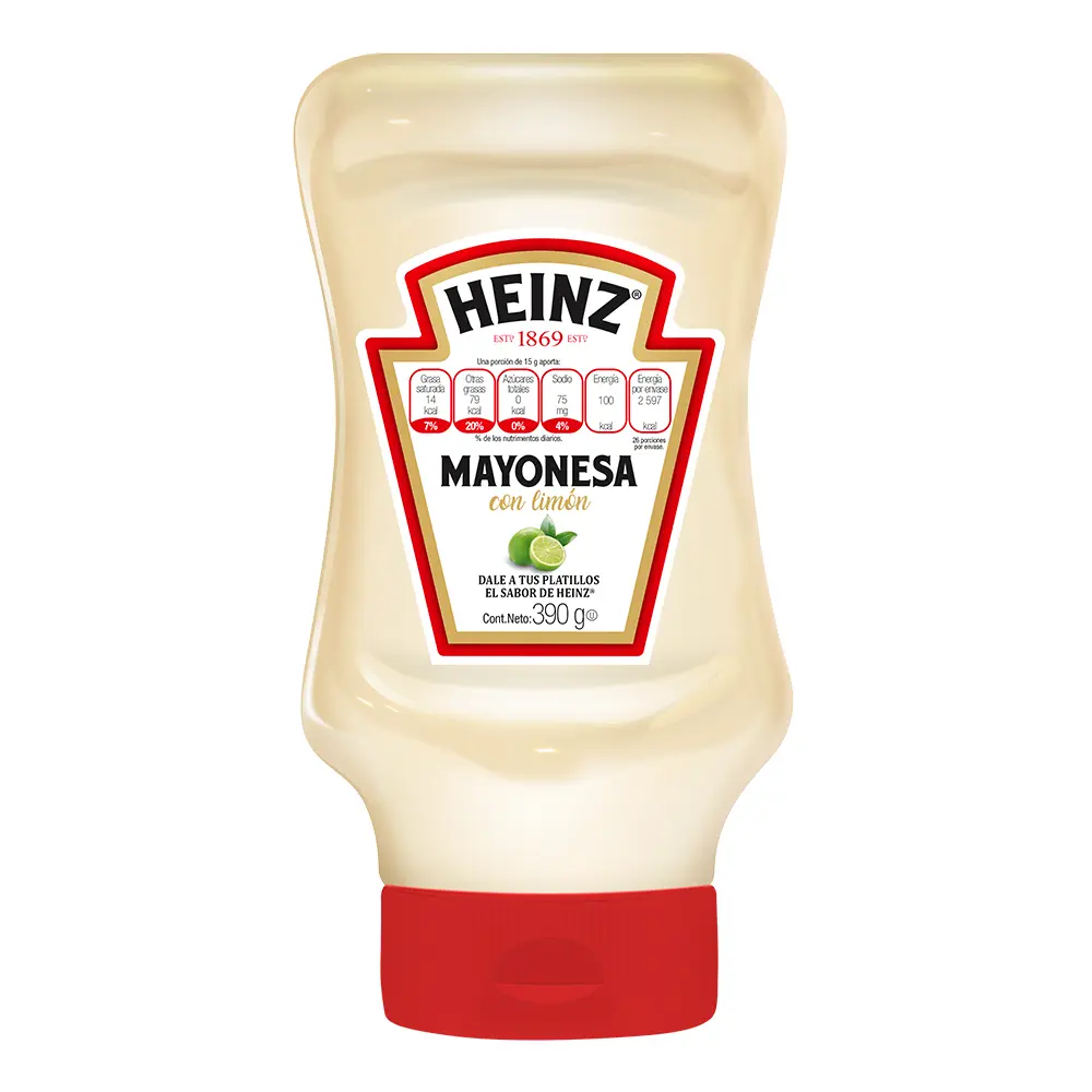 MAYONESA HEINZ LIMON PET 390 G