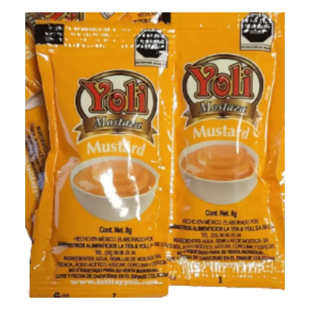 MOSTAZA YOLI PORCION 1000 PZAS