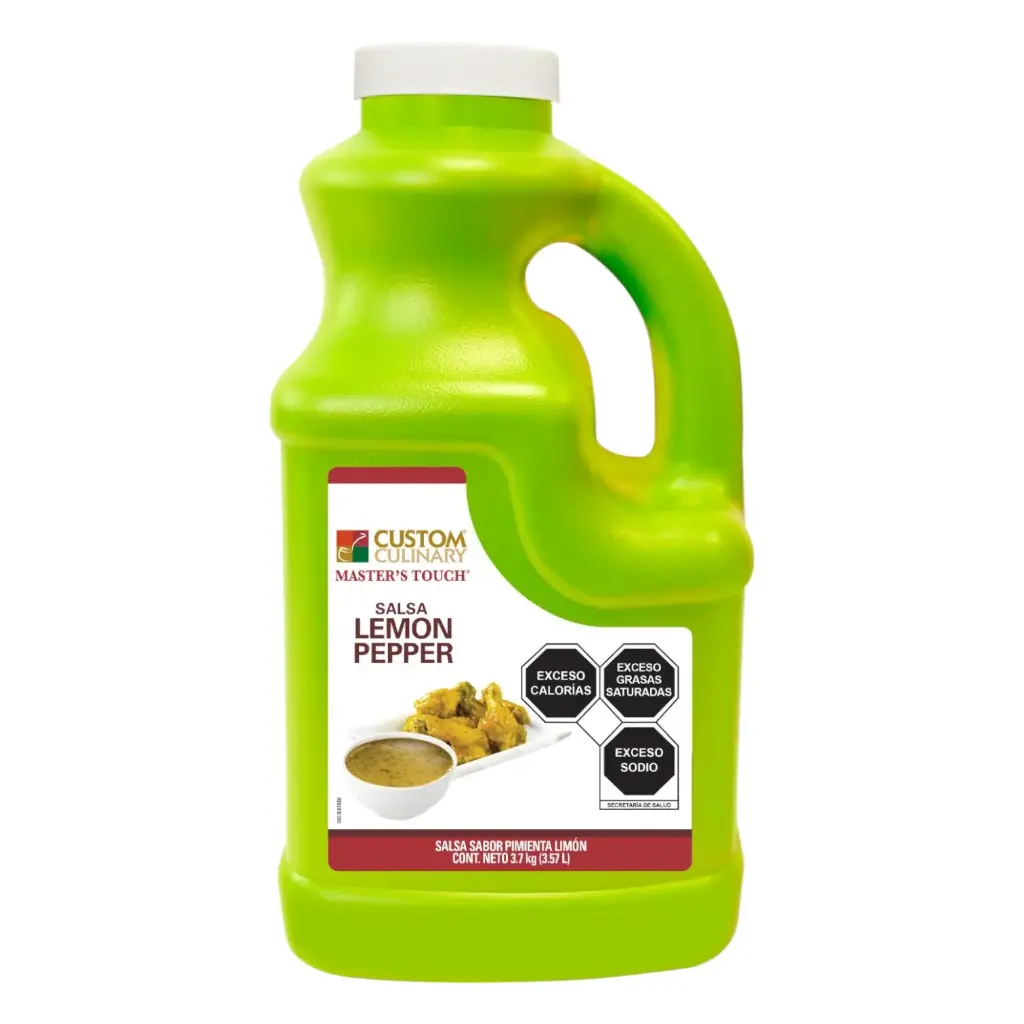 [SALLEMPEP CU-3.7KG] SALSA LEMON PEPPER CUSTOM CULINARY 3.7 KG