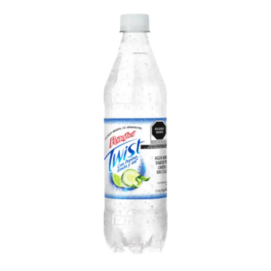 AGUA MINERAL TWIST CON PEPINO, LIMON Y SAL PEÑAFIEL 600 ML
