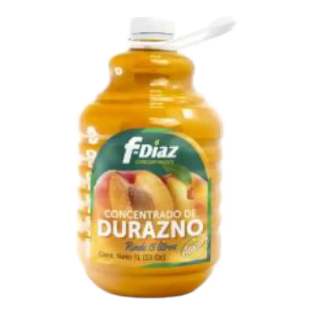 CONCENTRADO DE DURAZNO SIN AZUCAR FDIAZ, 1 LT