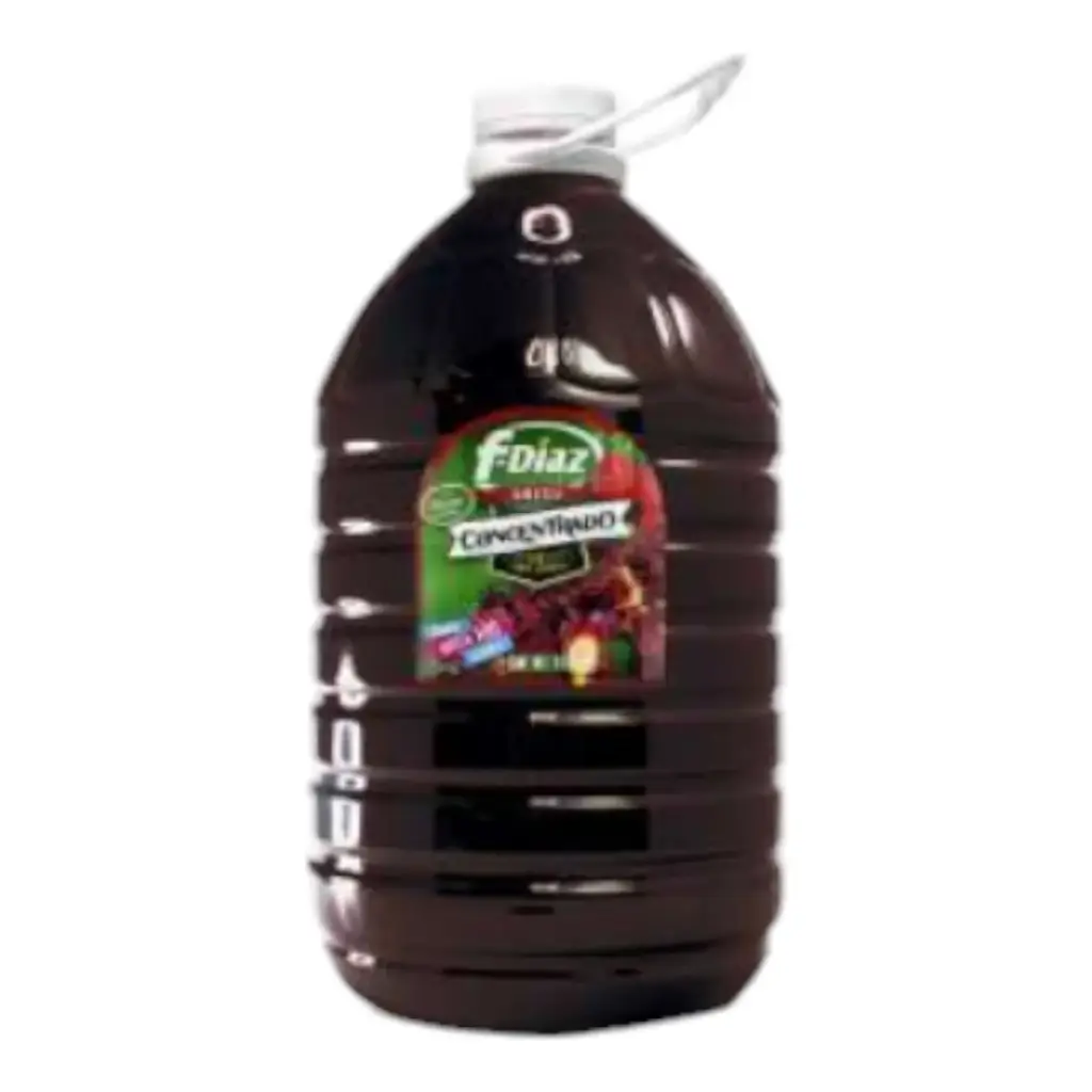 CONCENTRADO DE JAMAICA SIN AZUCAR FDIAZ, 5 LT
