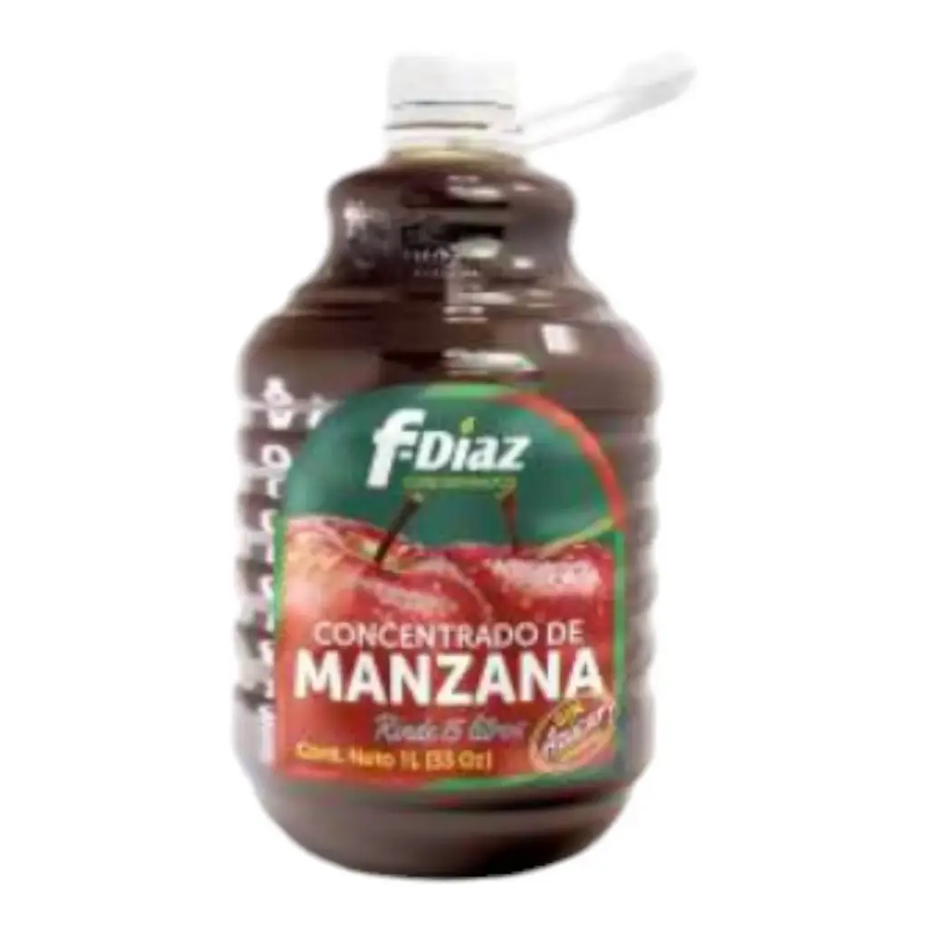 CONCENTRADO DE MANZANA SIN AZUCAR FDIAZ, 1 LT