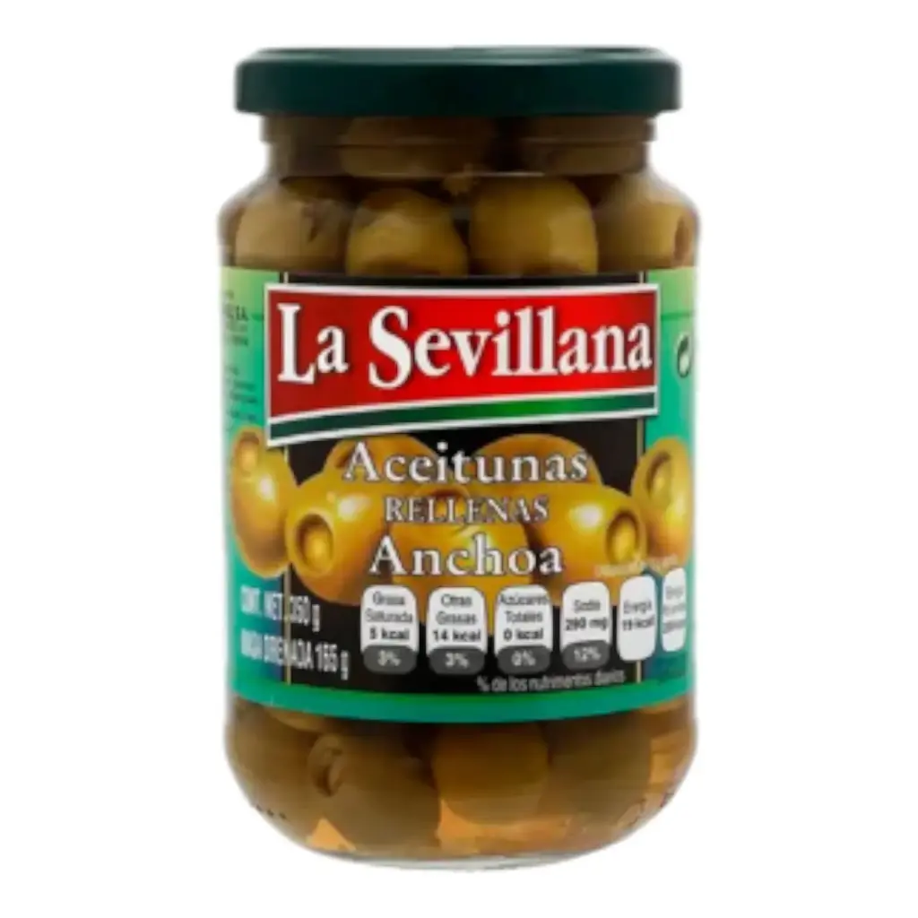 ACEITUNA RELLENAS ANCHOAS LA SEVILLANA 350 G