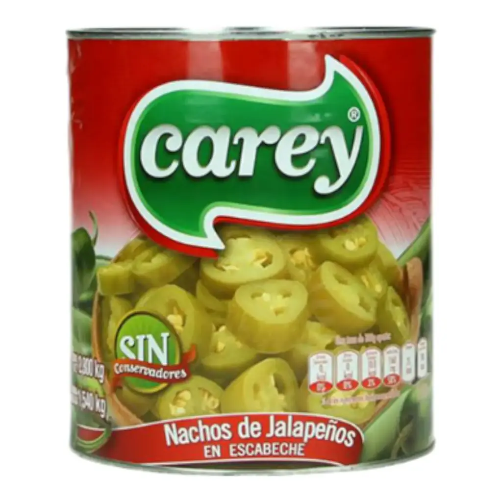 [NACDEJAL ES-2.8KG] NACHOS DE JALAPEÑOS EN ESCABECHE CAREY 2.8 KG