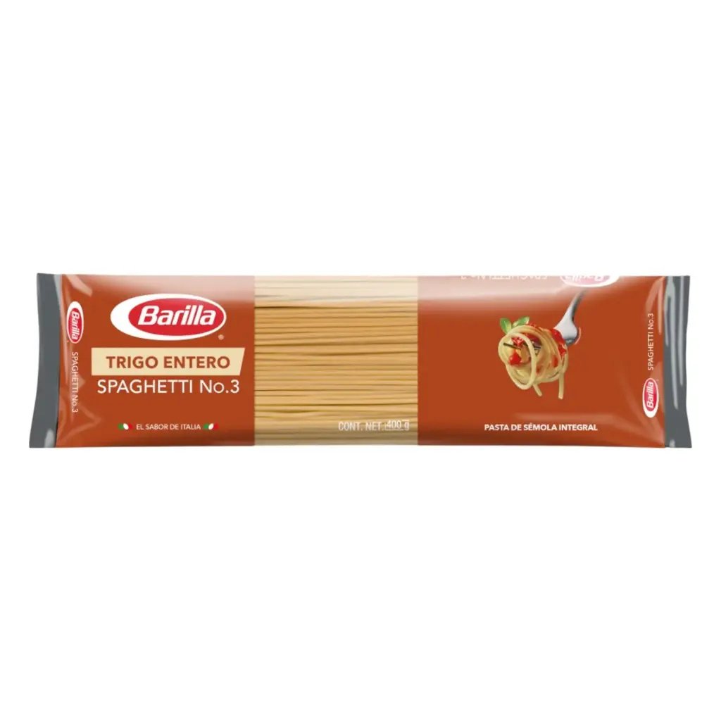 PASTA TRIGO ENTERO SPAGHETTI 3 BARILLA 400 G
