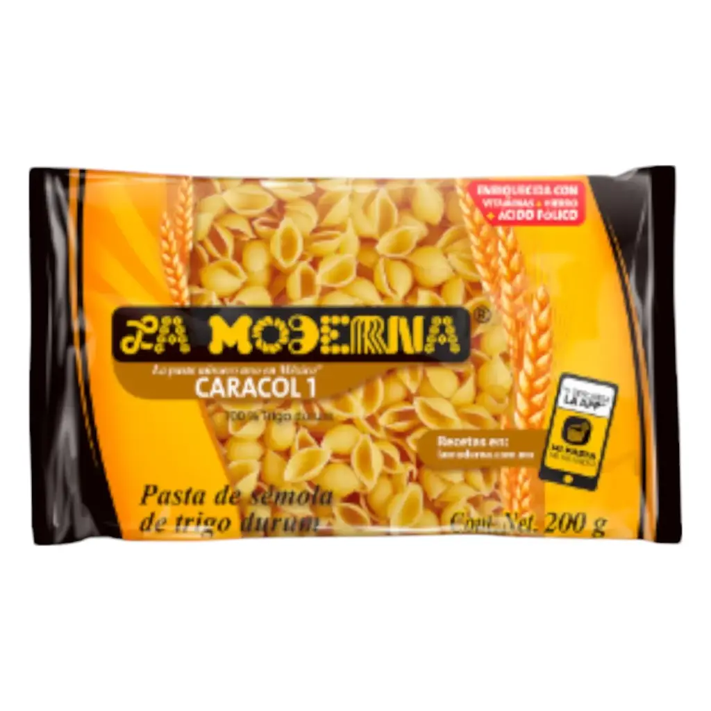 PASTA CARACOL 1 LA MODERNA 200 GRS