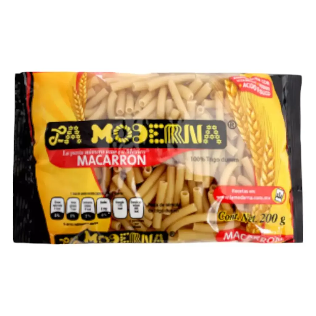 [PASMACLA 20-200G] PASTA MACARRON LA MODERNA 200 GR