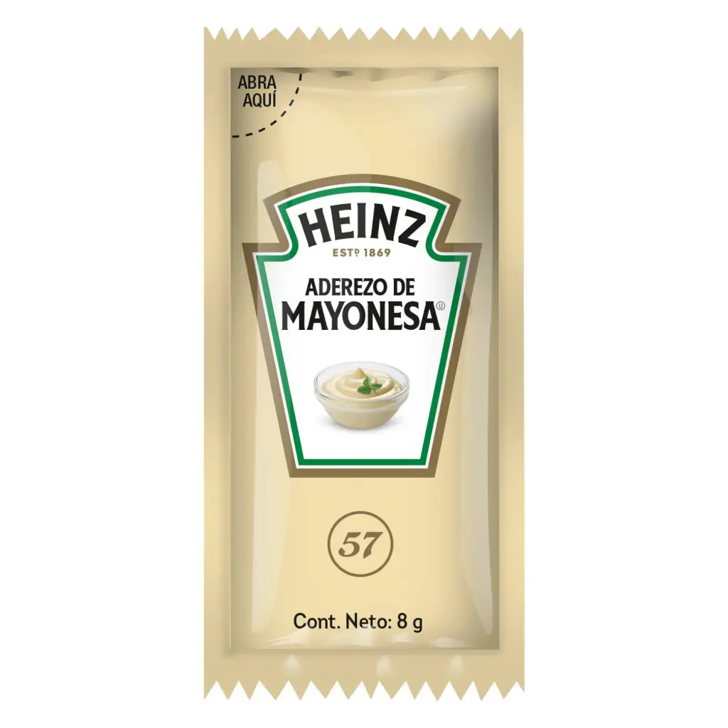 [ADEMAYPOR 50-500/8G] ADEREZO MAYONESA PORCION HEINZ 500/8G