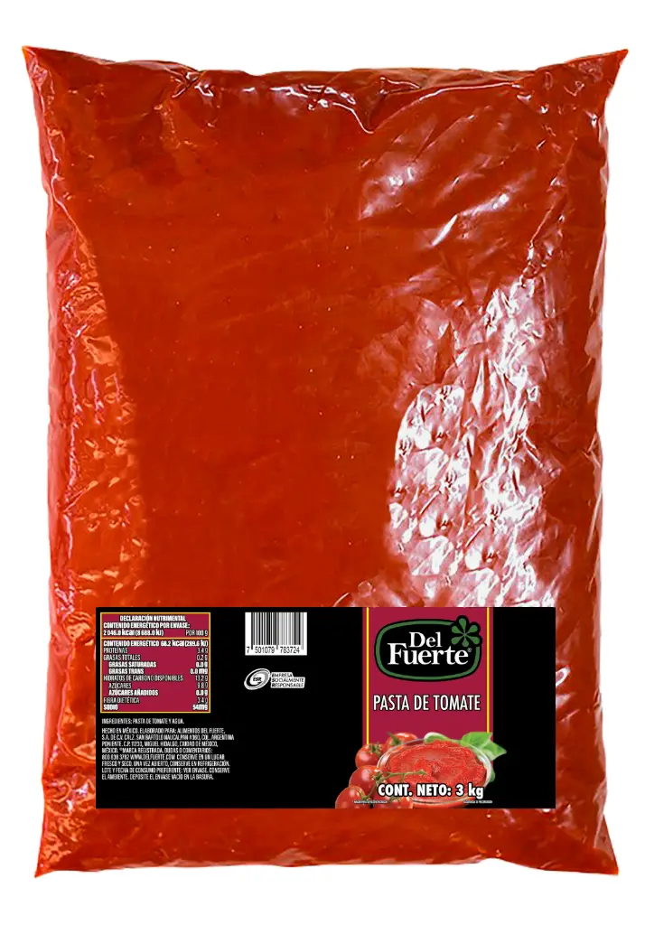 [PASDETOM FU-3KG] PASTA DE TOMATE DEL FUERTE 3 KG