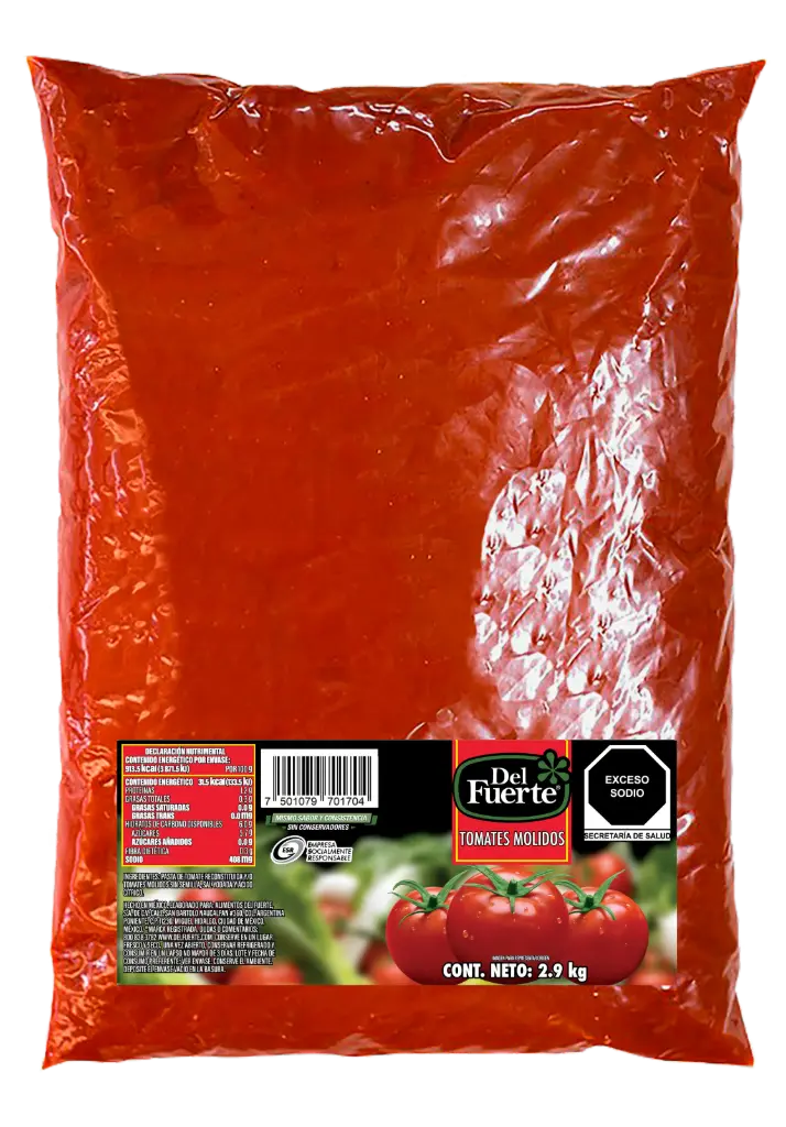 [PURDETOM FU-3KG] PURE DE TOMATE DEL FUERTE BOLSA 3 KG