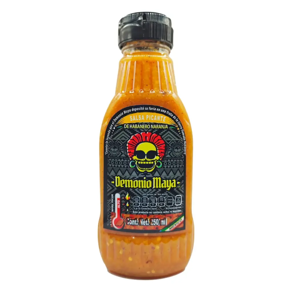 SALSA CHILE HABANERO NARANJA DEMONIO MAYA 250 ML