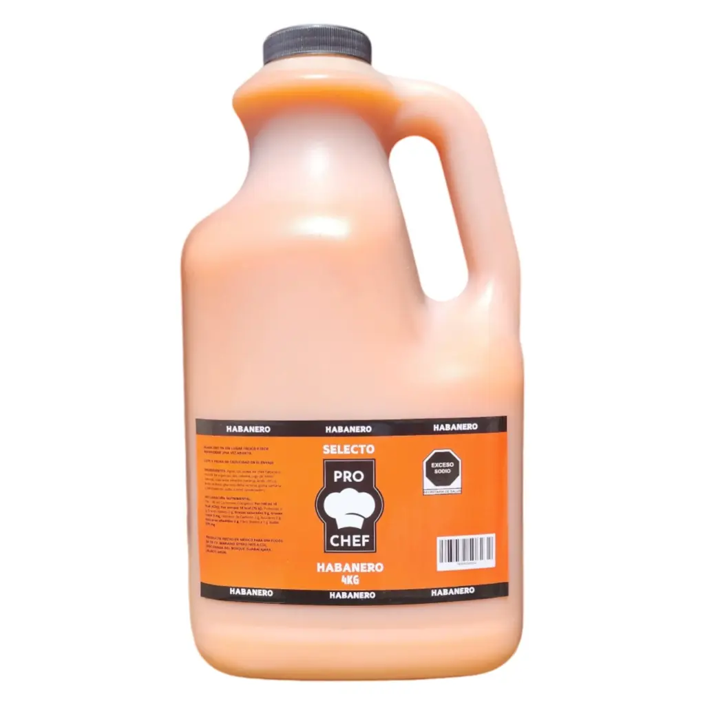 SALSA CHILE HABANERO ROJO SELECTO PRO CHEF 4 KG