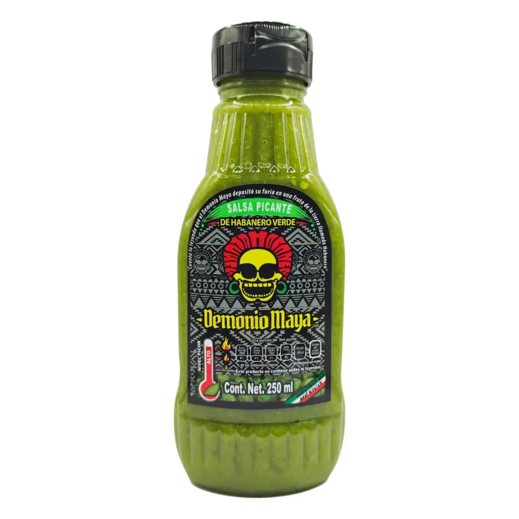 SALSA CHILE HABANERO VERDE DEMONIO MAYA 250 ML