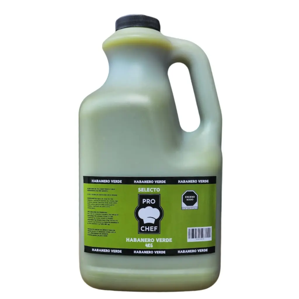 SALSA CHILE HABANERO VERDE SELECTO PRO CHEF 4 KG