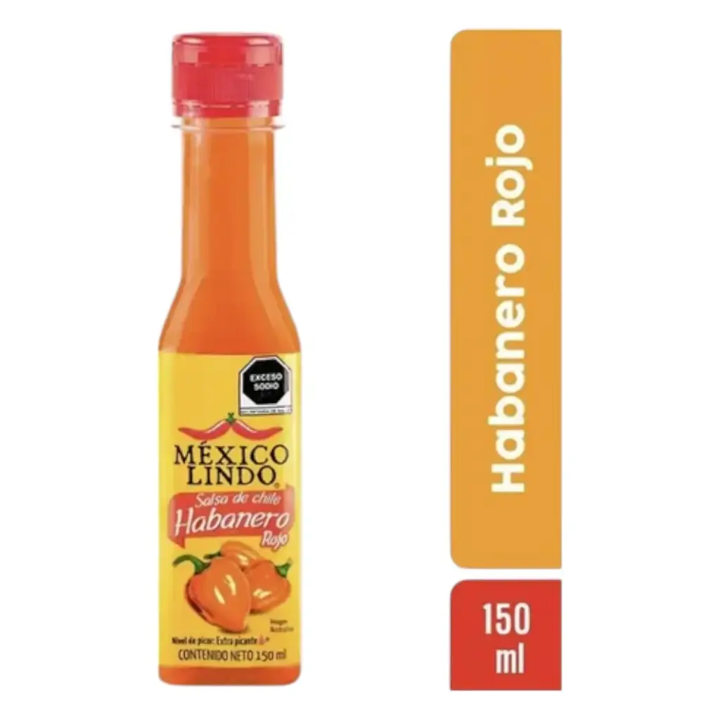 SALSA HABANERO ROJO MEXICO LINDO 150 ML