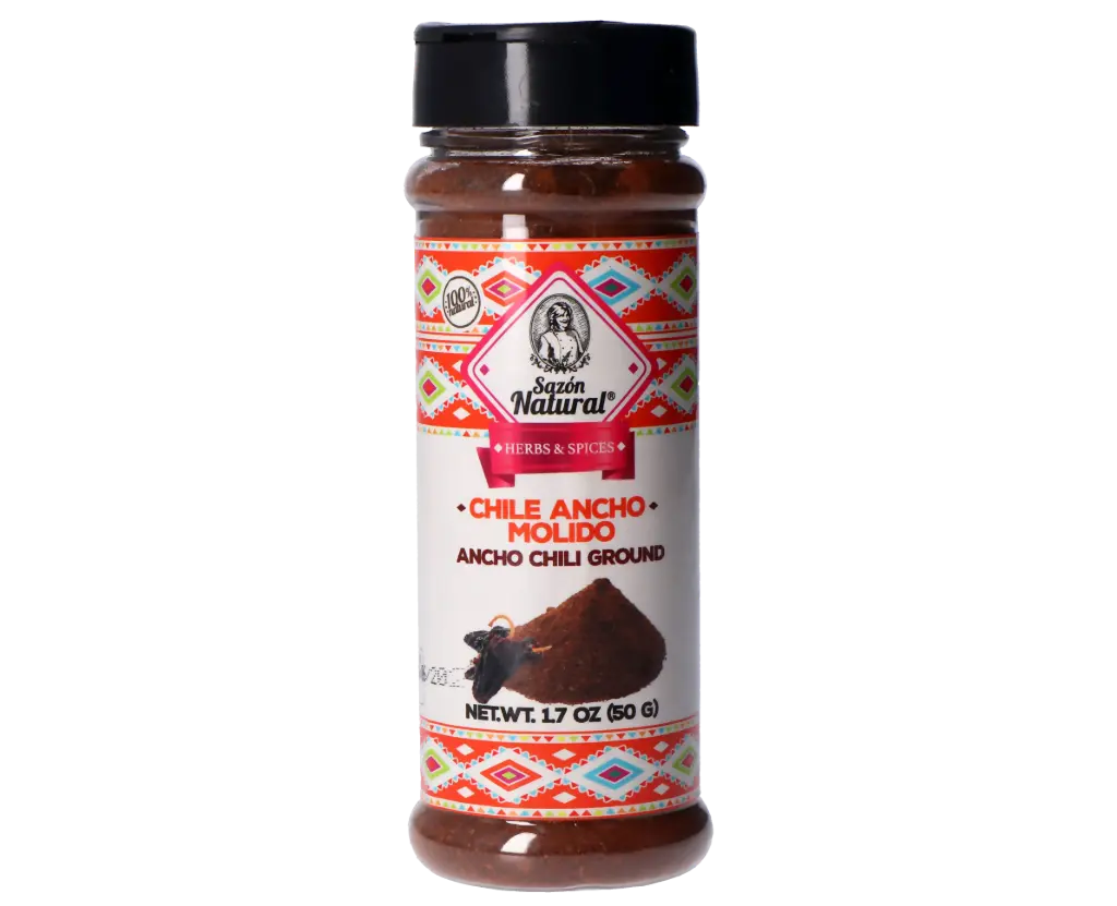 [CHIANCMOL NA-50G] CHILE ANCHO MOLIDO SAZON NATURAL 50 G