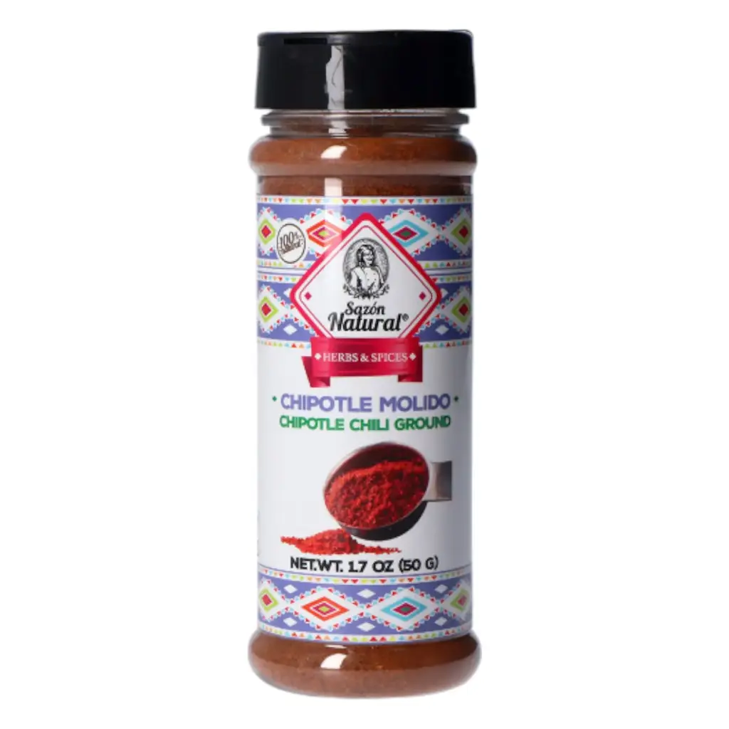 [CHICHIMOL NA-50G] CHILE CHIPOTLE MOLIDO SAZON NATURAL 50 G