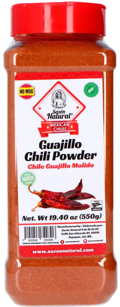 CHILE GUAJILLO MOLIDO SAZON NATURAL 550 G