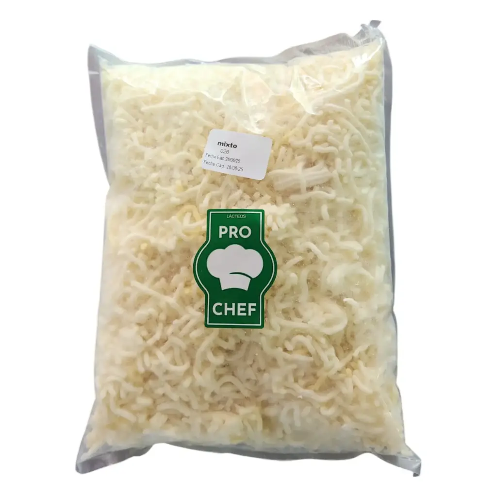 [QUEMOZPRO 1-1KG] QUESO MOZZARELA PROCHEFF RALLADO 1 KG