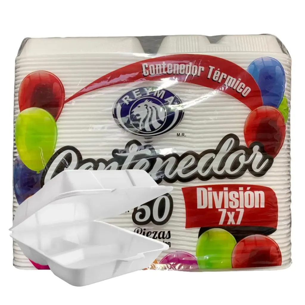 [CON7X CO-50PIEZA] CONTENEDOR 7 X 7 CON DIVISIÓN REYMA 50 PZ