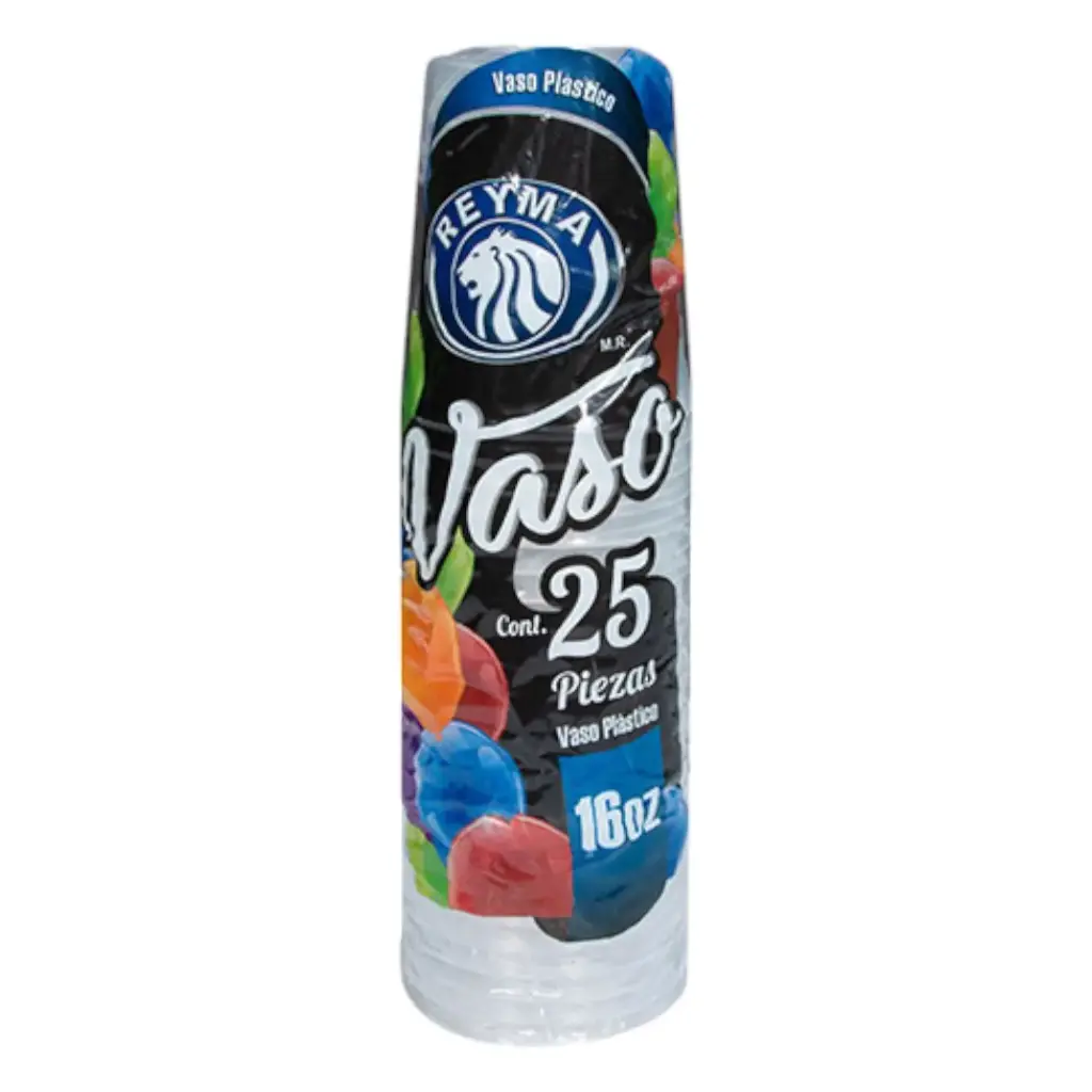 VASO DESECHABLE 16 OZ REYMA 25 PZ