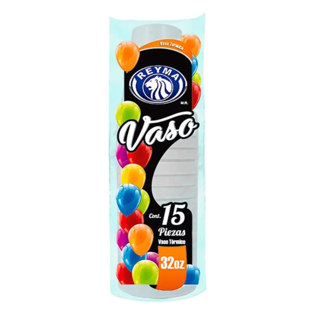 VASO TERMICO REYMA 32 OZ 15 PZ PAQUETE