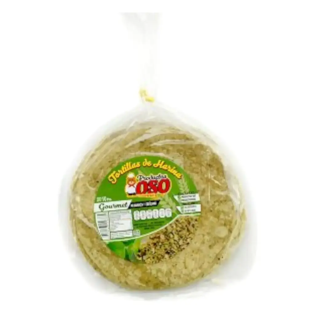 TORTILLA ALBAHACA Y OREGANO OSO 10 PZ