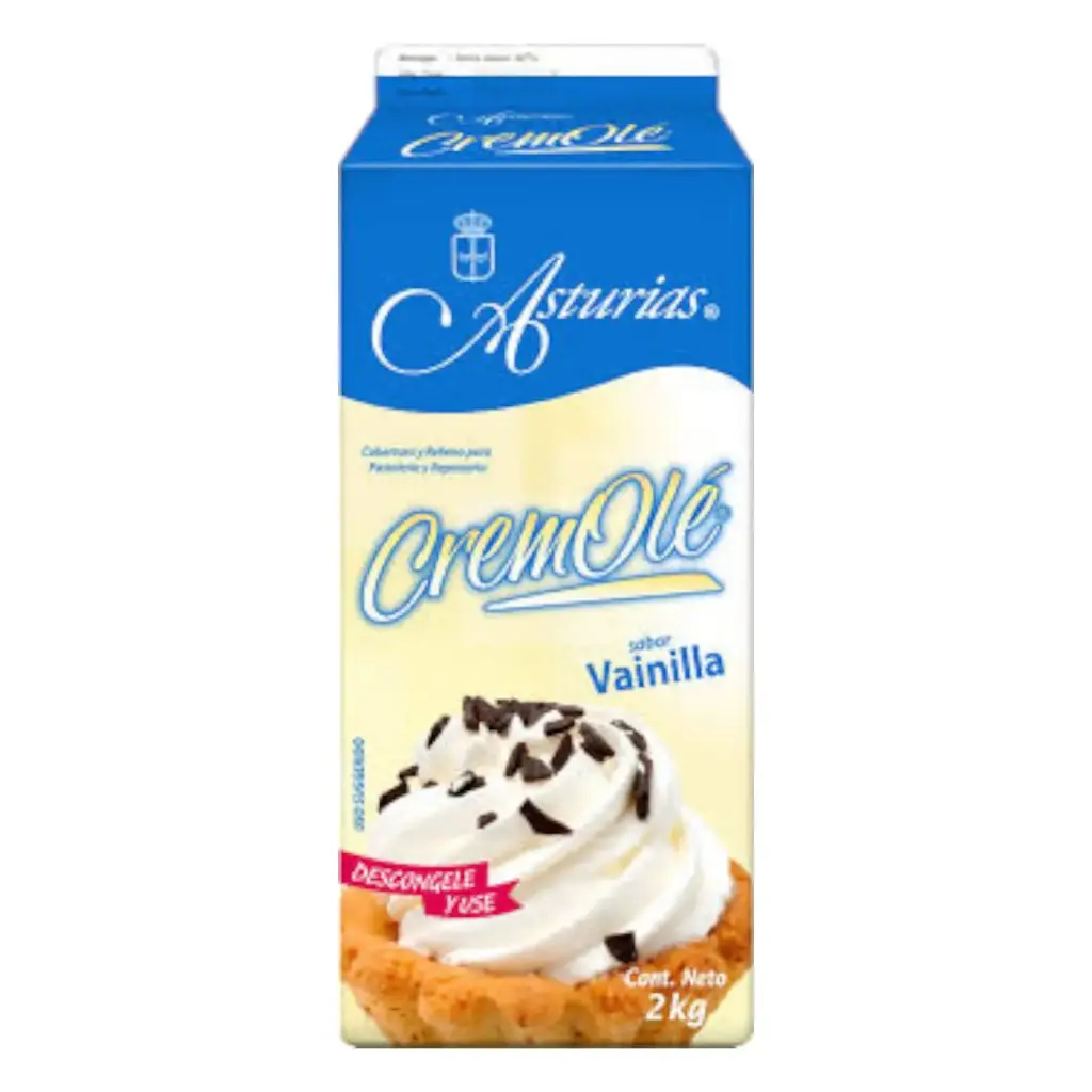 [CREOLESAB AS-2KG] CREAM OLE SABOR VAINILLA ASTURIAS 2 KG