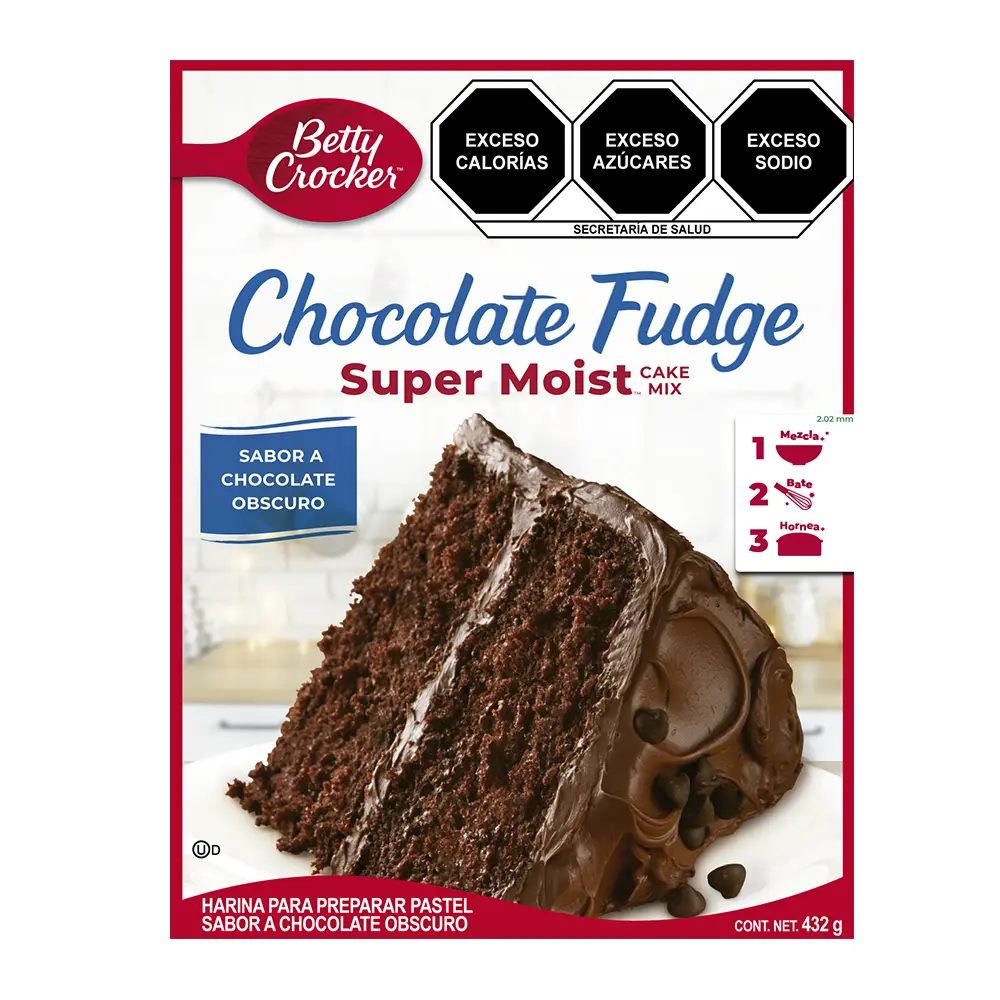 [HARPARPAS BE-375G] HARINA PARA PASTEL CHOCOLATE BETTY CROCKER 375 G