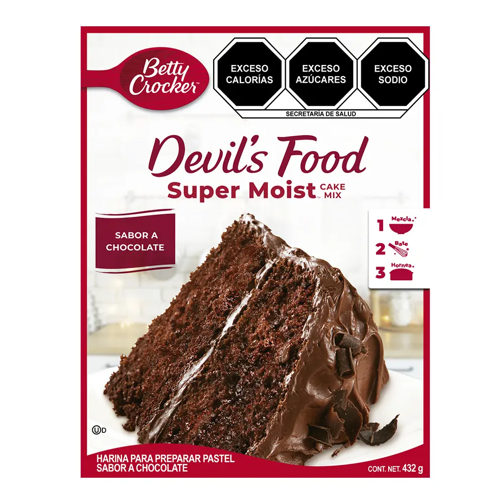 HARINA PARA PASTEL CHOCOLATE OSCURO BETTY CROCKER 375 G