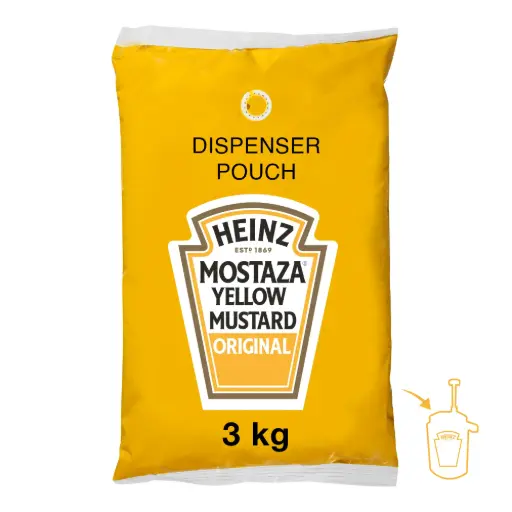 [MOSHEIPOU KI-3KG] MOSTAZA HEINZ POUCH 3 KILOS