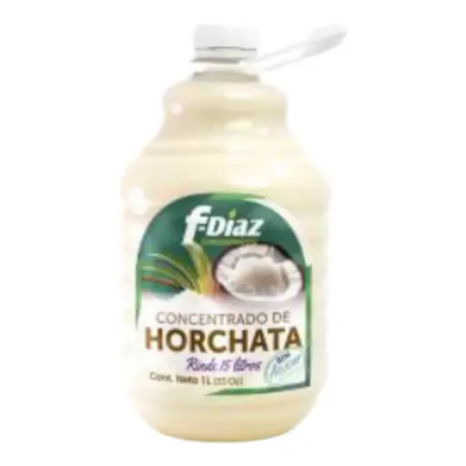 [CONDEHOR AZ-1L] CONCENTRADO DE HORCHATA SIN AZUCAR FDIAZ, 1 LT
