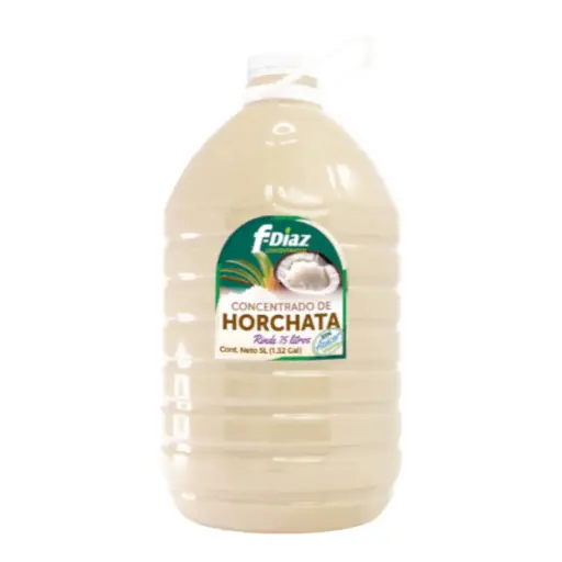 [CONDEHOR AZ-5L] CONCENTRADO DE HORCHATA SIN AZUCAR FDIAZ, 5 LT