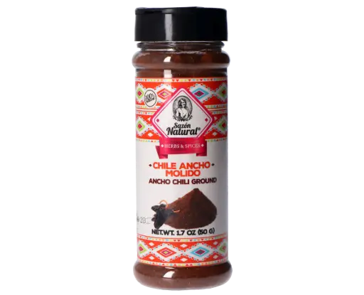 [CHIANCMOL NA-50G] CHILE ANCHO MOLIDO SAZON NATURAL 50 G