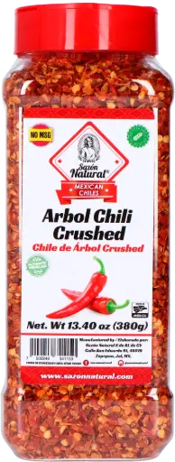 [CHIARBHOJ NA-380G] CHILE ARBOL HOJUELA SAZON NATURAL 380 G