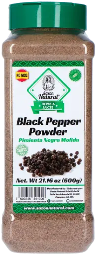[PIMNEGMOL NA-650G] PIMIENTA NEGRA MOLIDA SAZON NATURAL 650 G