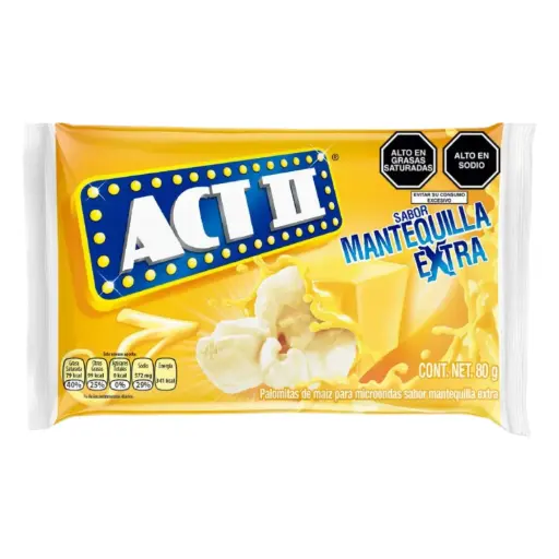 [PALEXTMAN II-80G] PALOMITA EXTRA MANTEQUILLA ACT II 80 GR