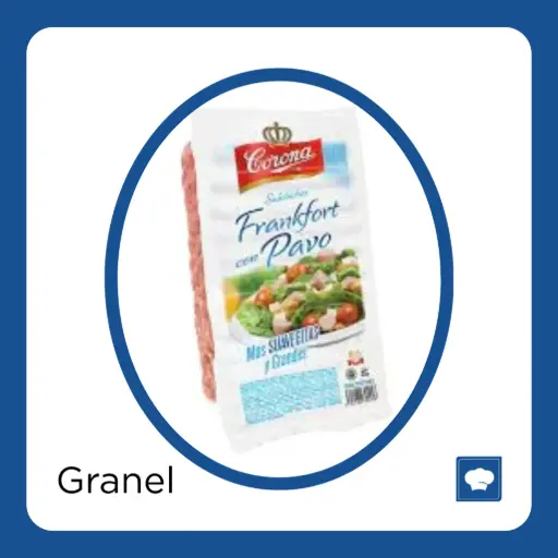 [SALFRAPAV KG-KG] SALCHICHA FRANKFORT PAVO CORONA KG