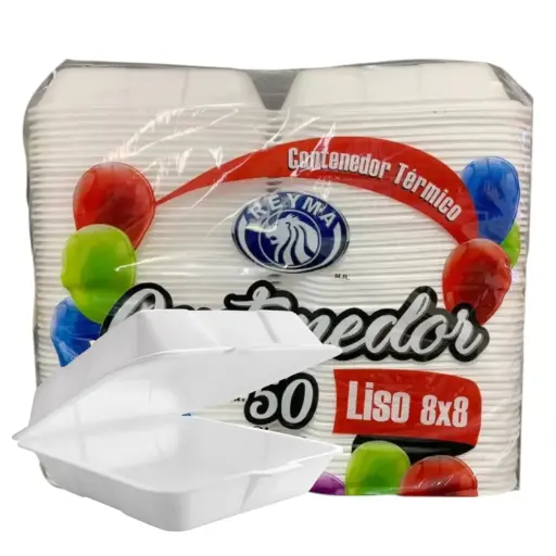 [CON8X LI-50PIEZA] CONTENEDOR 8 X 8 LISO REYMA 50 PZ