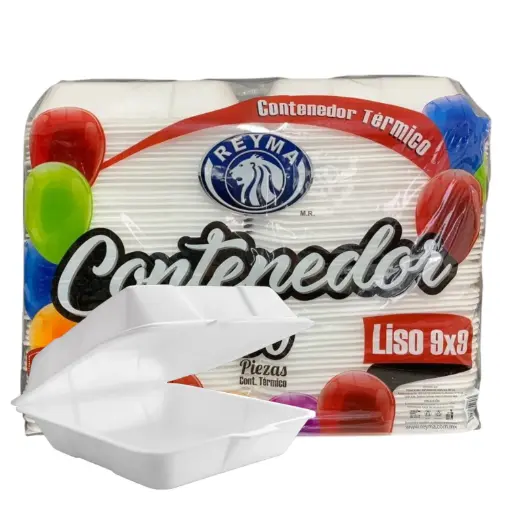 [CON9X LI-50PIEZA] CONTENEDOR 9 X 9 LISO REYMA 50 PZ